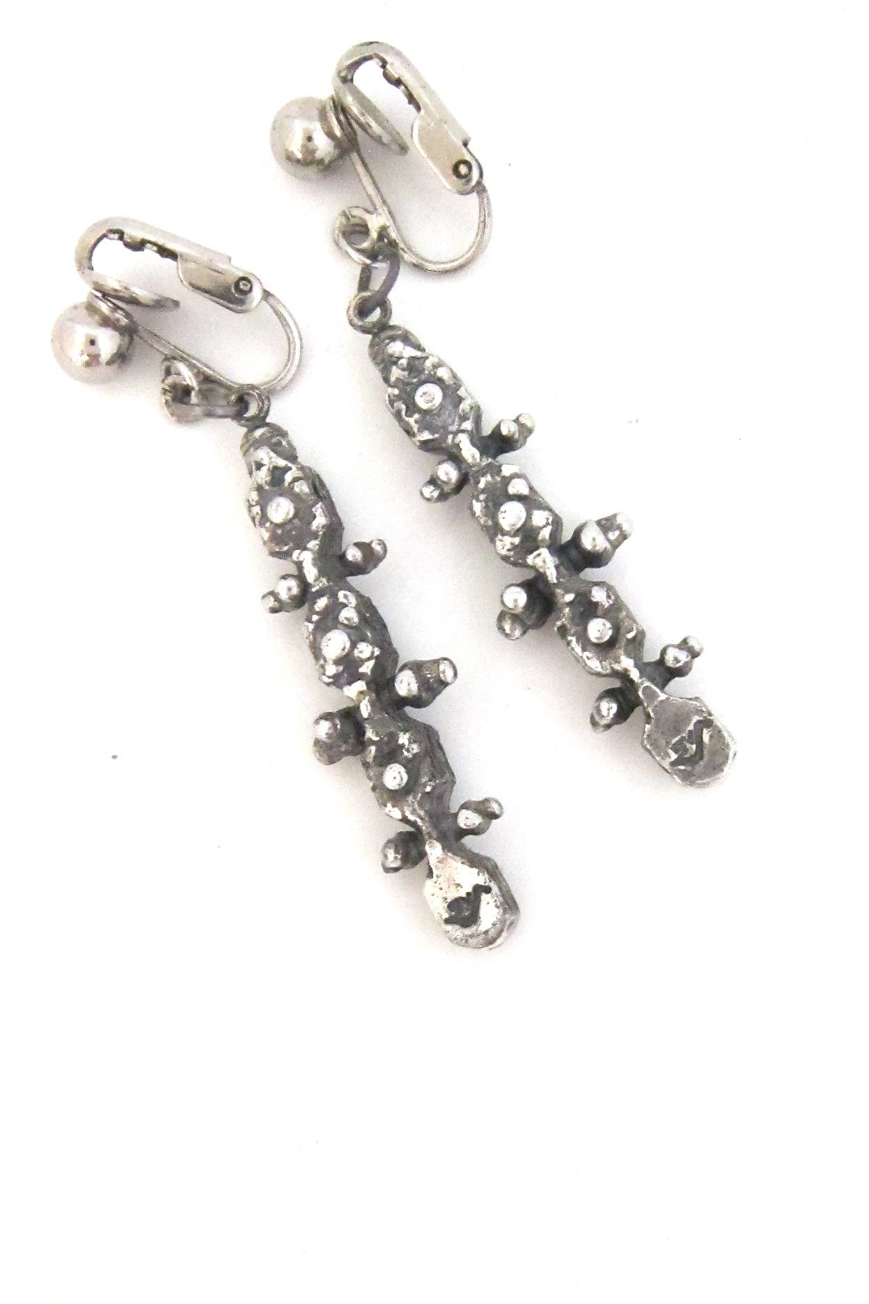 Guy Vidal knobbly drop earrings