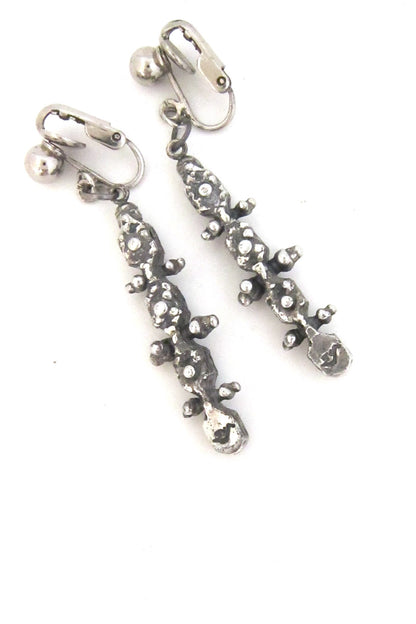 Guy Vidal knobbly drop earrings