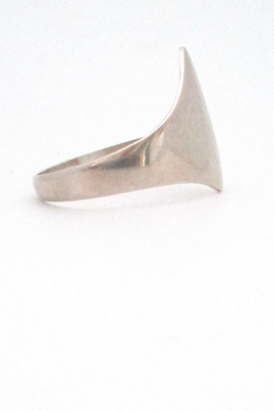 profile Hans Hansen Denmark vintage silver Scandinavian Modern heavy cuff bracelet 214 Nordic design
