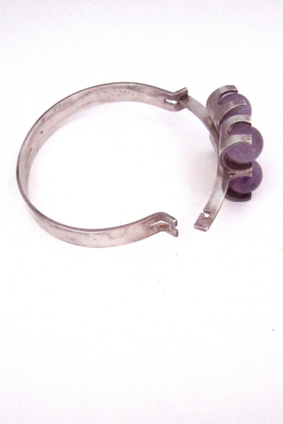Elis Kauppi 4 amethyst spheres bracelet