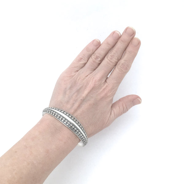detail David-Andersen Norway vintage silver Viking copy bangle bracelet Scandinavian design jewelry