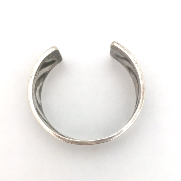 Lico Mexico heavy silver cuff bracelet ~ geometric design