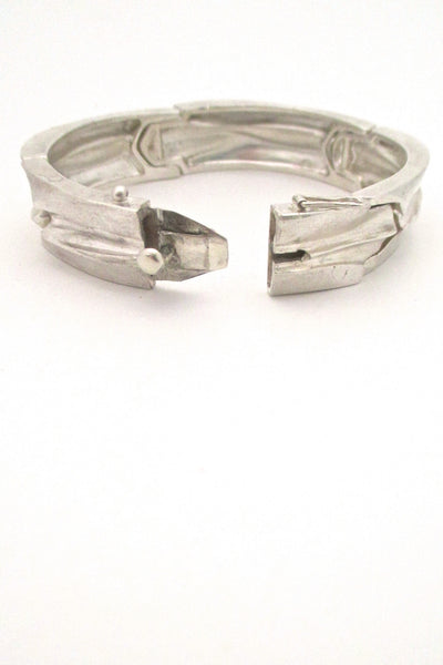 Bjorn Weckstrom heavy textured silver link bracelet