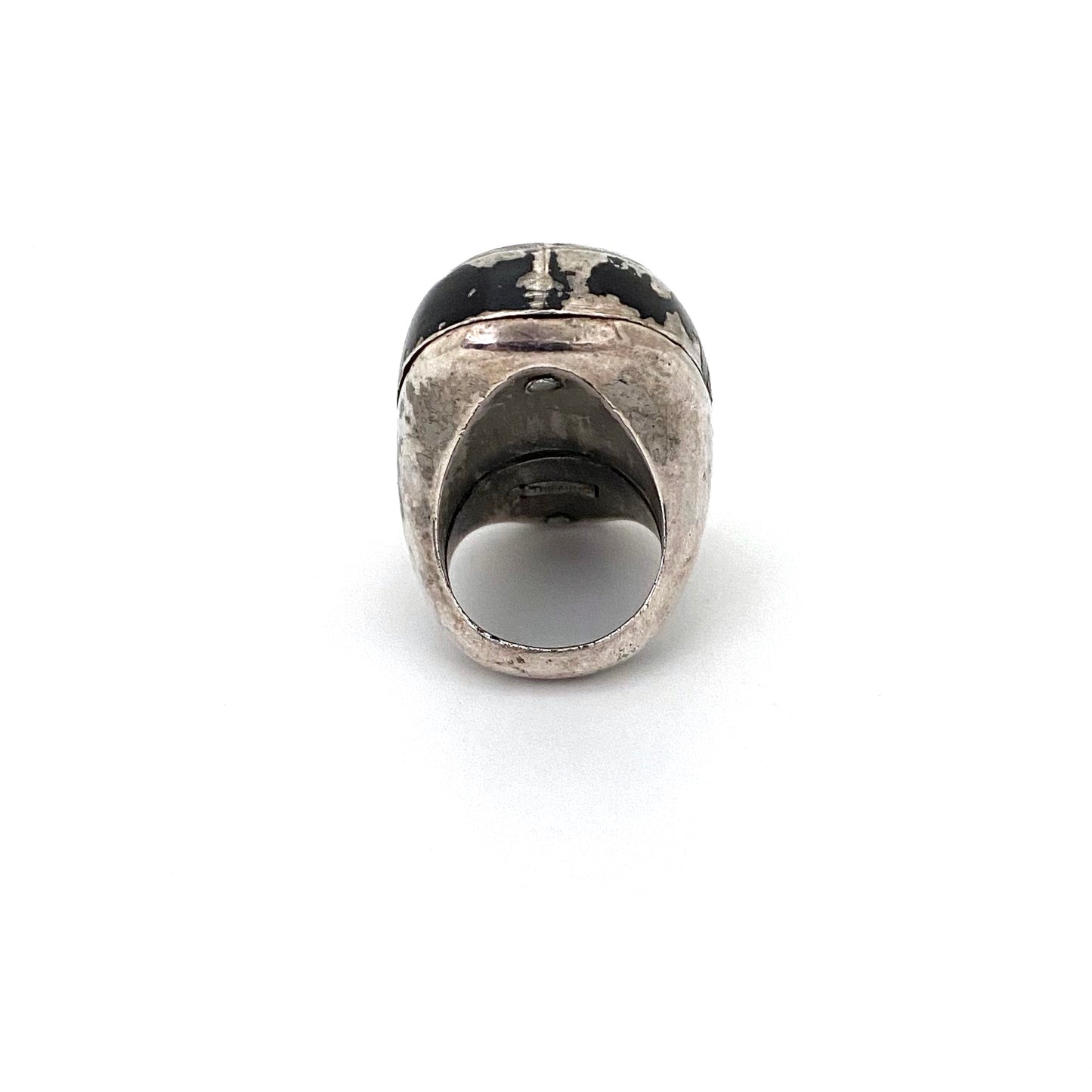 Trifari 'Japanese Mask' ring by Diane Love ~ scarce