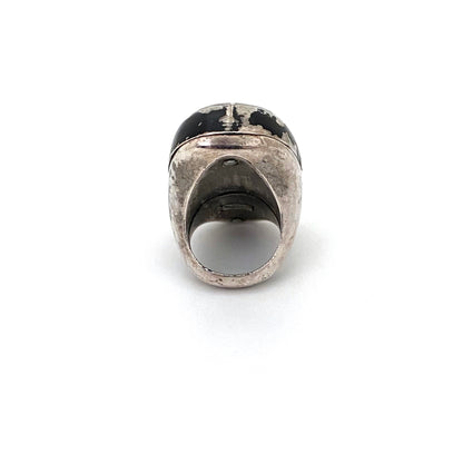 Trifari 'Japanese Mask' ring by Diane Love ~ scarce