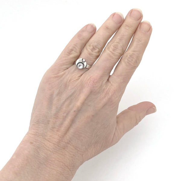 Sten and Laine silver & rock crystal ring