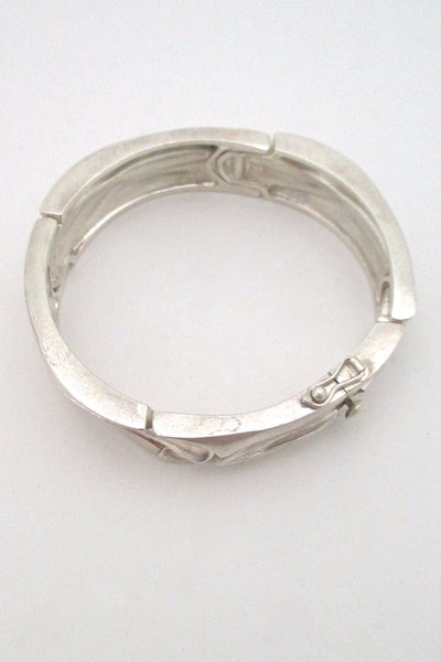 Bjorn Weckstrom heavy textured silver link bracelet