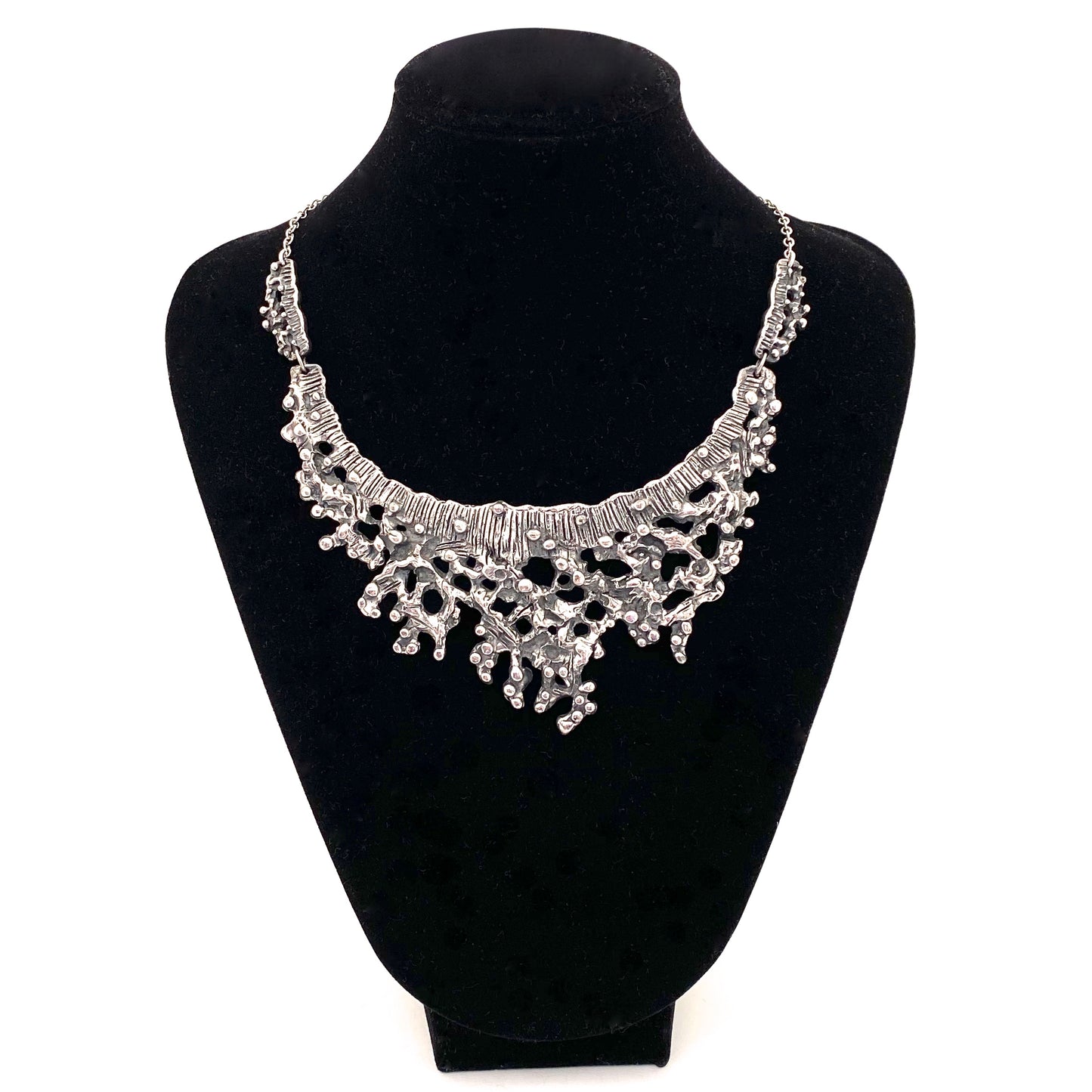Guy Vidal brutalist bib necklace ~ repair