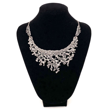 Guy Vidal brutalist bib necklace ~ repair