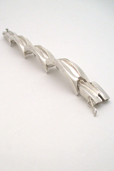 Bjorn Weckstrom heavy textured silver link bracelet