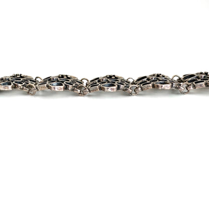 Guy Vidal Canada 'openwork & shadowbox' panel link bracelet