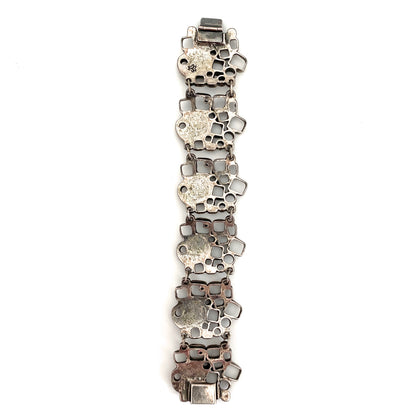 Guy Vidal Canada 'openwork & shadowbox' panel link bracelet