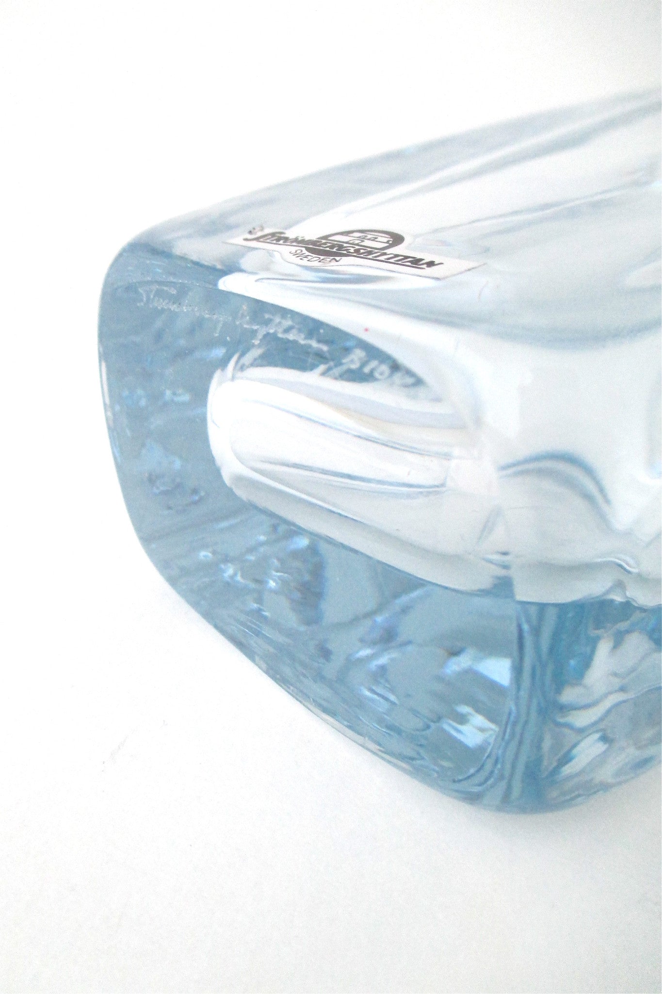 Stromberg ice blue heavy vase