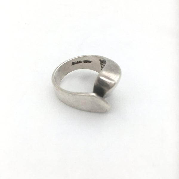 Hans Hansen vintage silver dimensional wrap ring