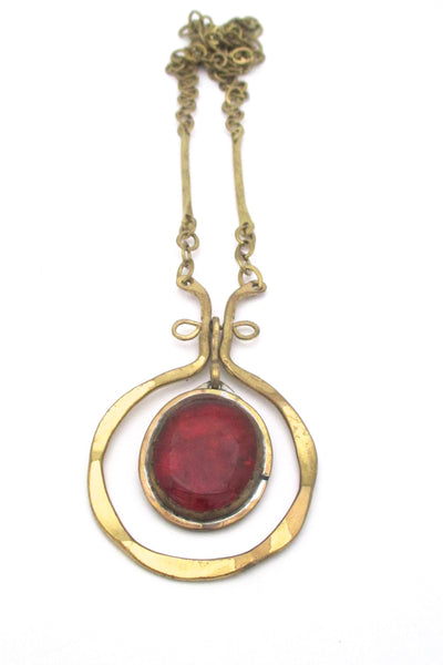 Rafael Canada brass & amber classic kinetic necklace