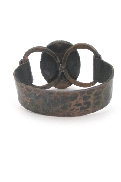 Rafael Canada copper & mirrored purple hinged bracelet