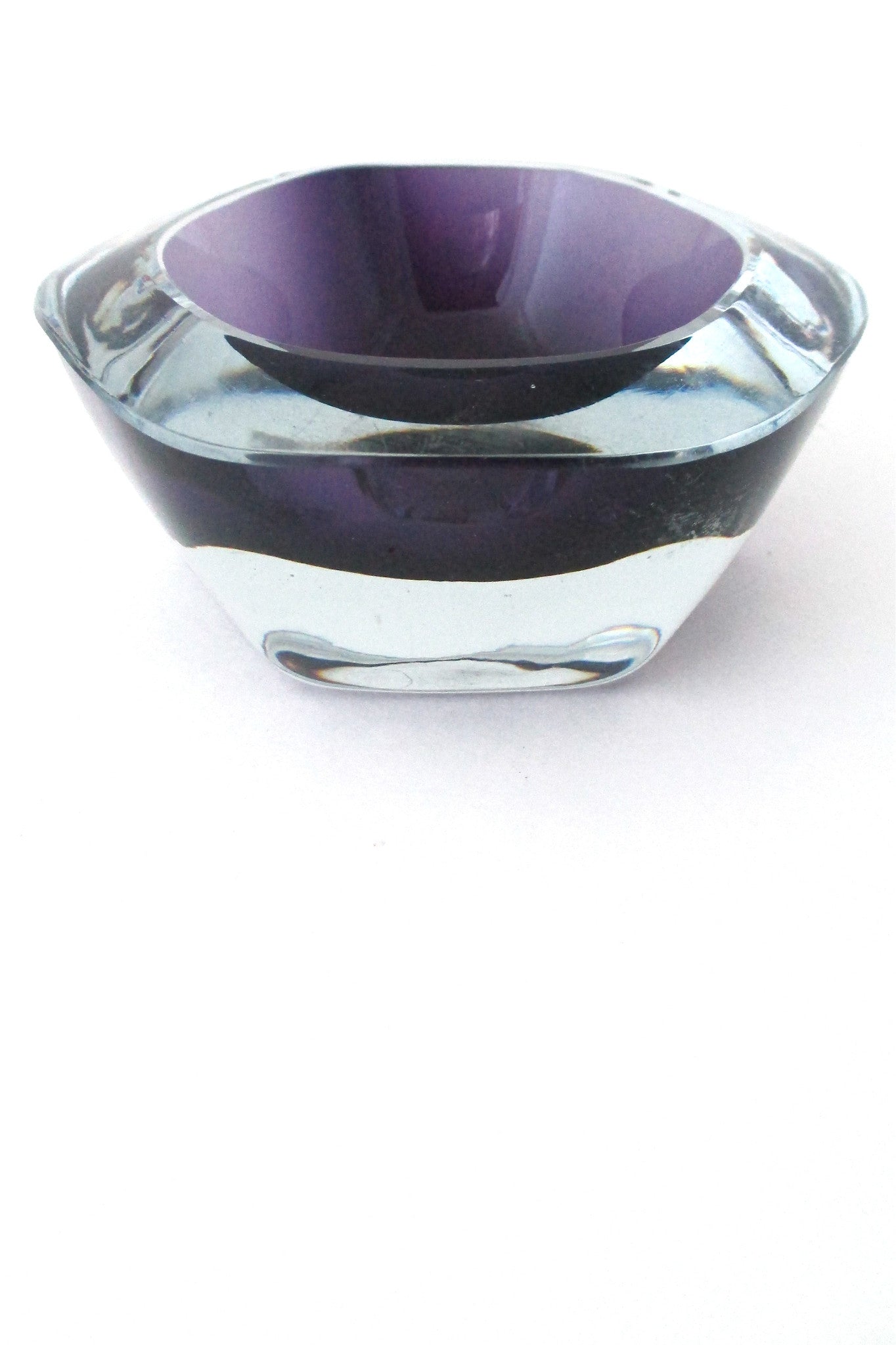 Stromberg Sweden vintage modernist cased glass sommerso bowl