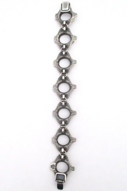 Guy Vidal brutalist pewter 'vertebrae' link bracelet