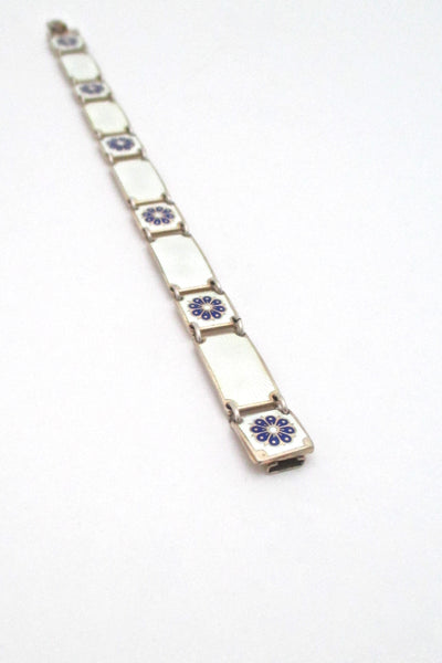 David-Andersen classic enamel bracelet ~ white & blue