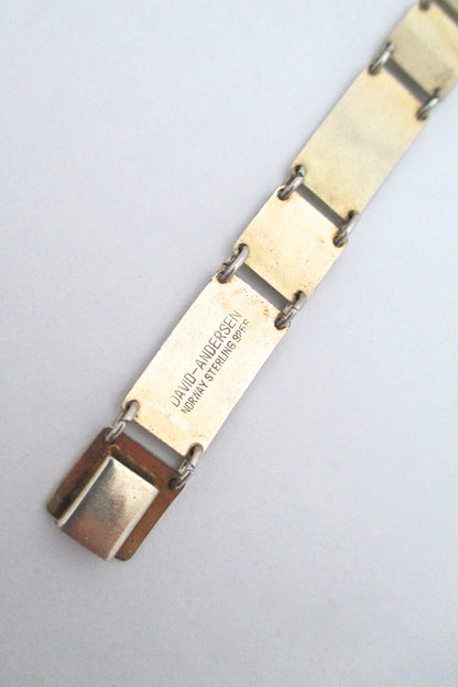 David-Andersen classic enamel bracelet ~ white & blue
