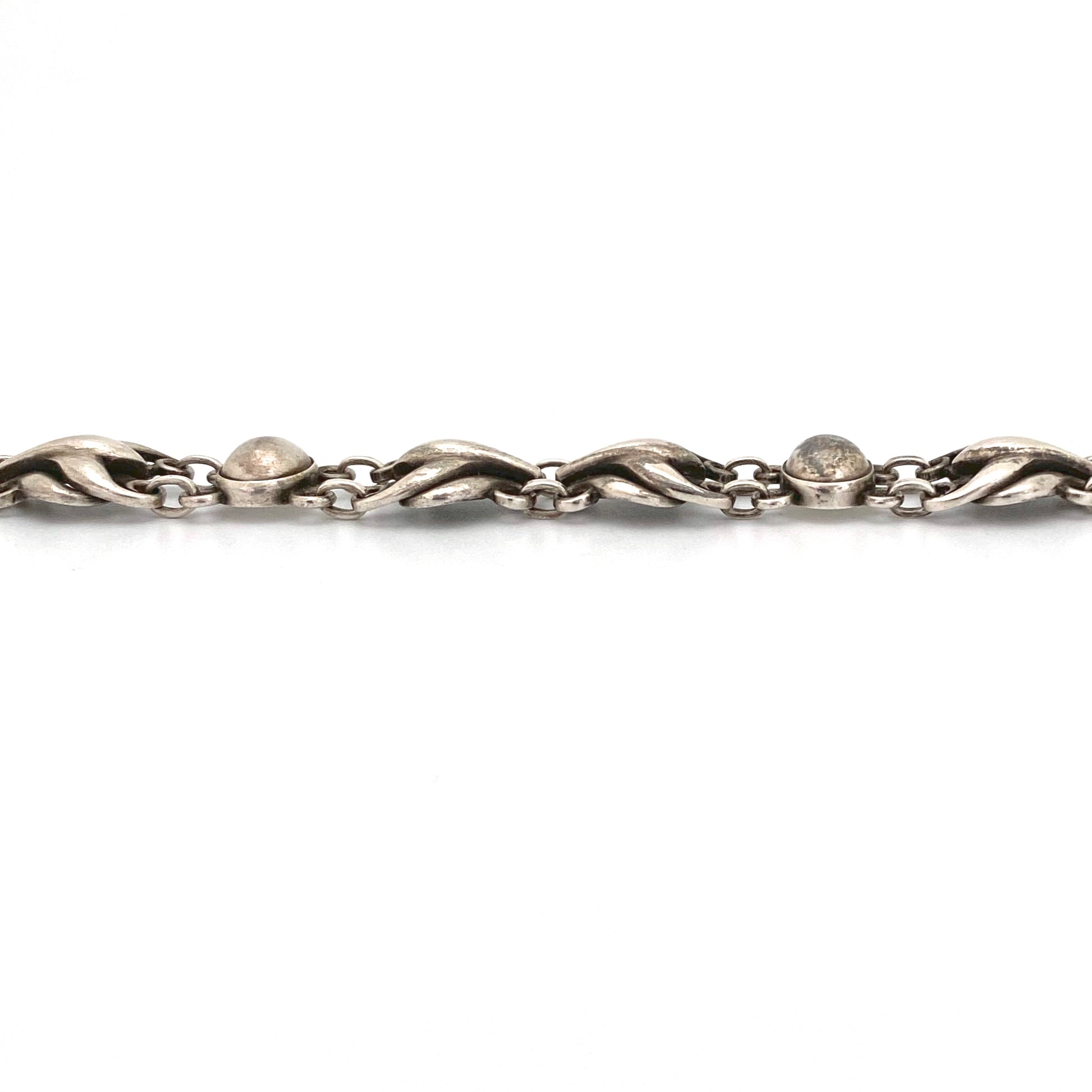 profile Georg Jensen Denmark vintage silver link bracelet 53 Georg Jensen design 1950 Scandinavian Modern jewelry design