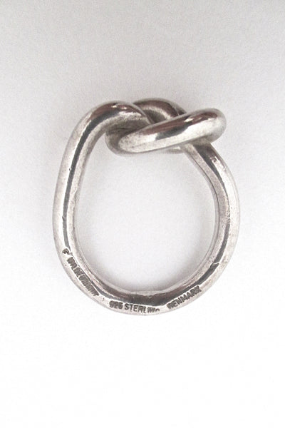 Erik Hyldebrandt silver knot ring - 1972