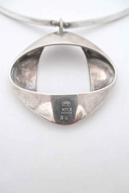 Georg Jensen Henning Koppel pendant 368 on neck ring - rare