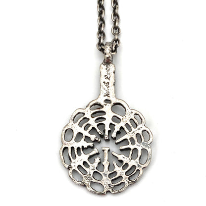 Robert Larin Canada vintage brutalist pewter openwork necklace