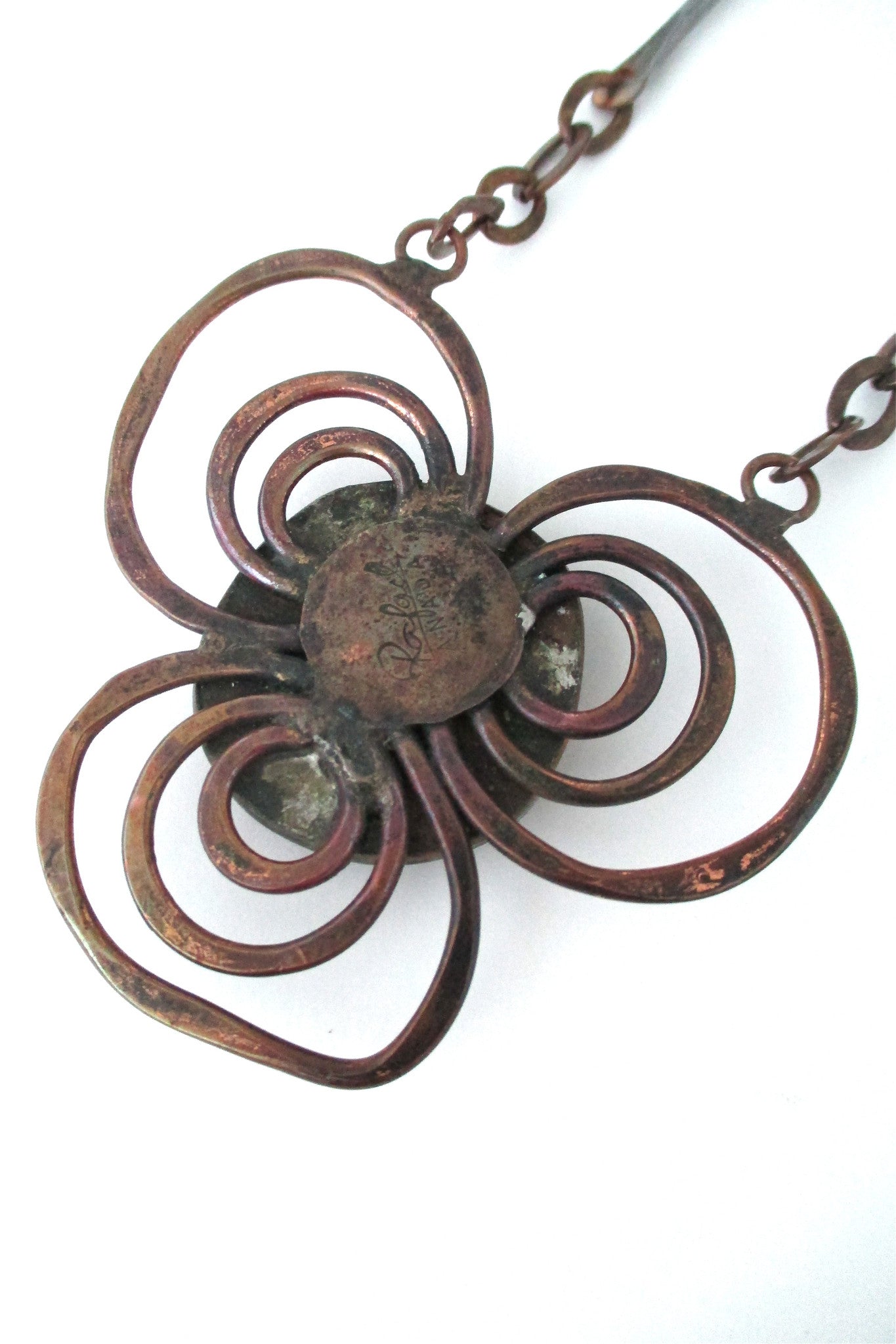 Rafael Alfandary 'red trefoil' copper necklace