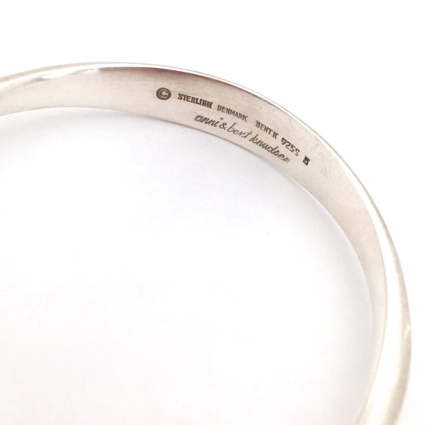 Bent & Anni Knudsen heavy silver bracelet ~ amethyst cabochons