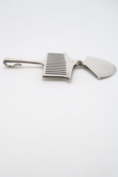 profile David Andersen Norway large vintage Modernist silver enamel pendant by Bjorn Sigurd Ostern