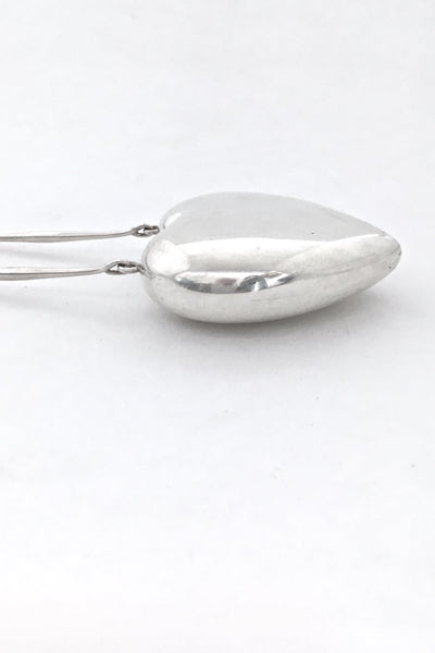 profile Georg Jensen Denmark large vintage silver heart pendant necklace 126 by Astrid Fog Scandinavian Modern design