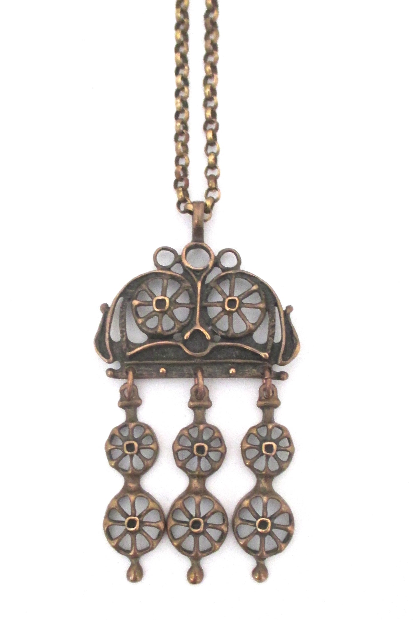 Uni David-Andersen large kinetic bronze necklace ~ Unn Tangerud