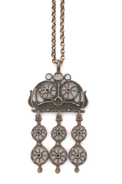 Uni David-Andersen large kinetic bronze necklace ~ Unn Tangerud