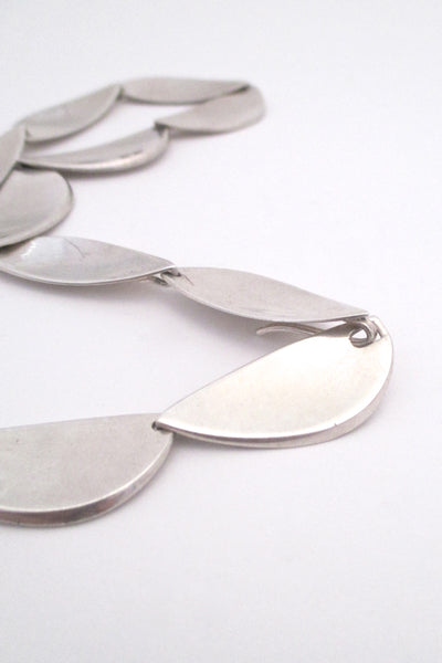 detail Hans Hansen Denmark vintage silver Scandinavian Modern choker necklace