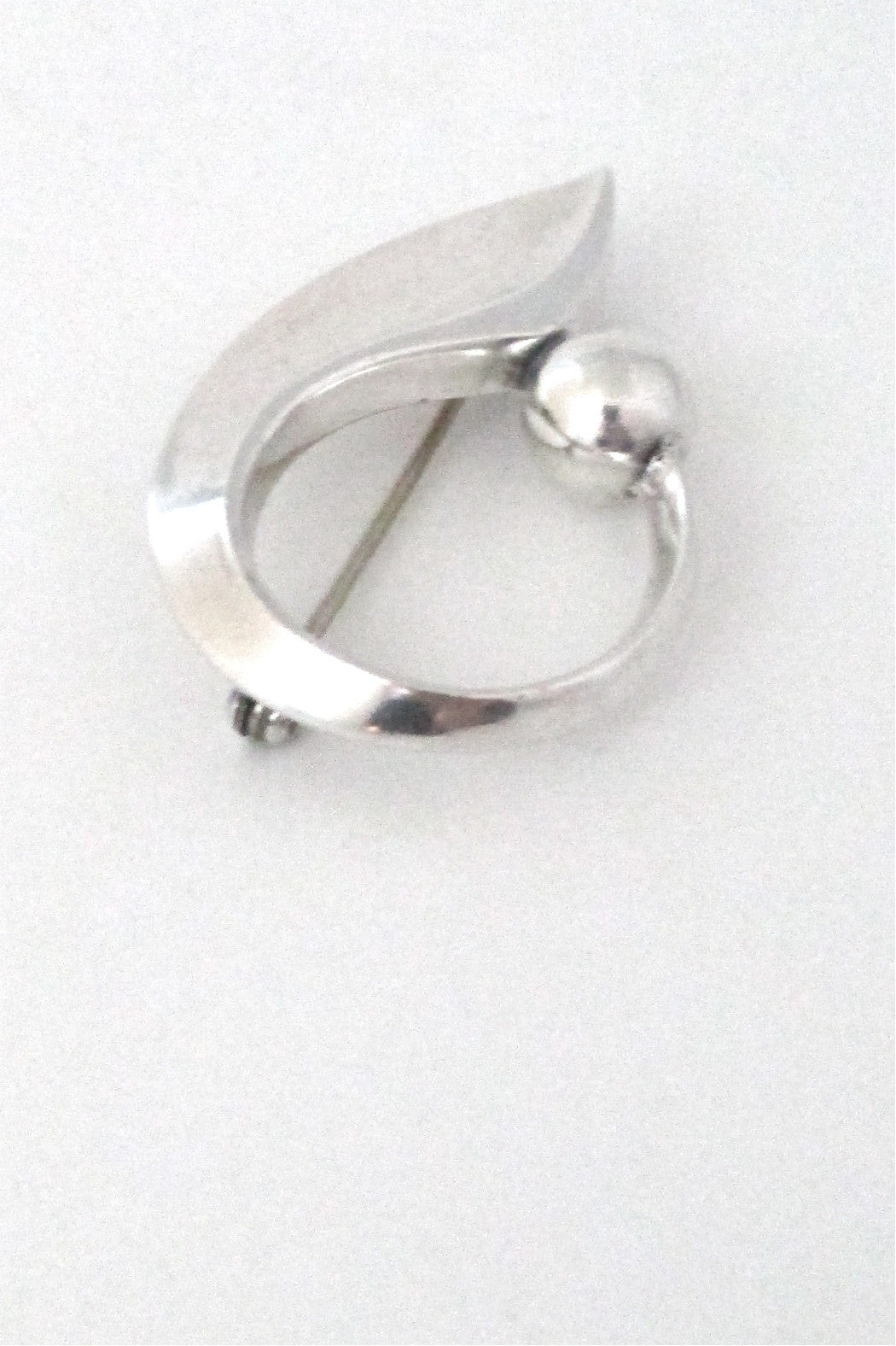 Hans Hansen Denmark vintage sterling silver classic Scandinavian Modernist brooch
