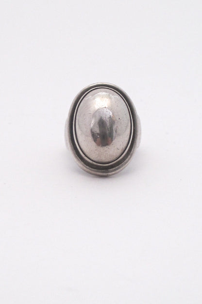 Georg Jensen ring #46A by Harald Nielsen - silver stone