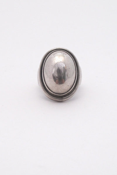 Georg Jensen ring #46A by Harald Nielsen - silver stone