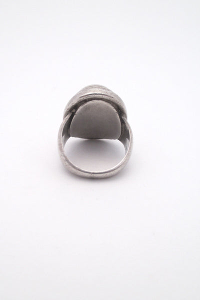 Georg Jensen ring #46A by Harald Nielsen - silver stone