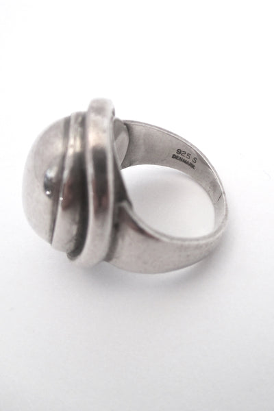 Georg Jensen ring #46A by Harald Nielsen - silver stone