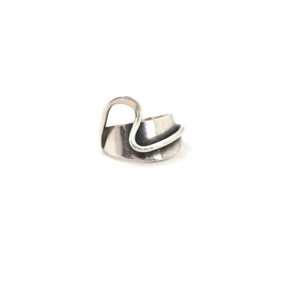 Bill Tendler modernist silver ring