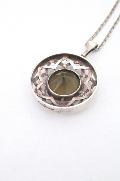Salovaara large smoky quartz pendant necklace
