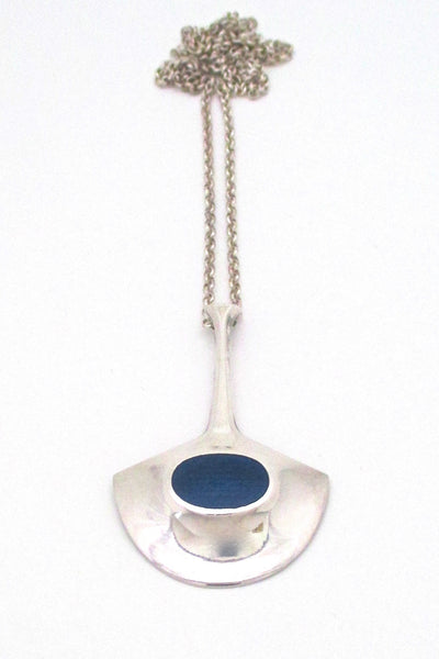 David Andersen sterling & blue enamel pendant