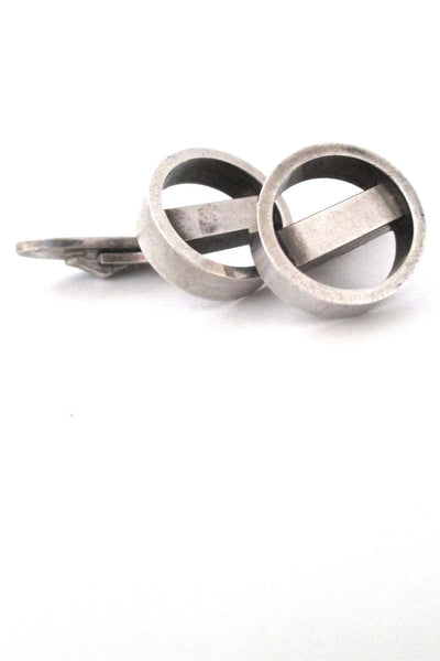 Georg Jensen Denmark vintage modernist silver cufflinks # 91 by Soren Georg Jensen