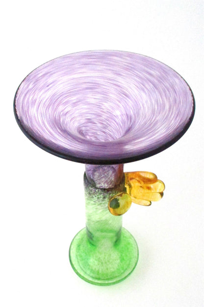 Bertil Vallien for Kosta Boda Sweden vintage Wind Pipe blown glass vase