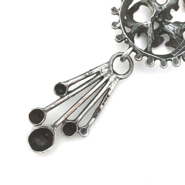 Valo Koru vintage silver kinetic pendant necklace