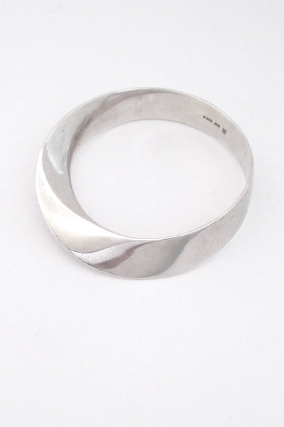 top Royal Copenhagen Denmark vintage heavy silver Scandinavian Modern bangle bracelet