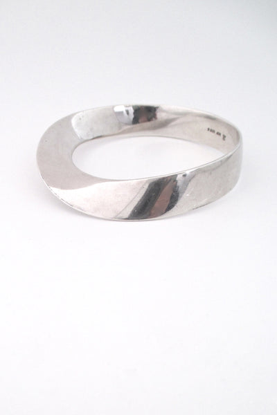 Royal Copenhagen heavy silver 'mobius' style bangle bracelet – Samantha ...