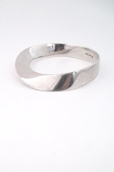 Royal Copenhagen heavy silver 'mobius' style bangle bracelet