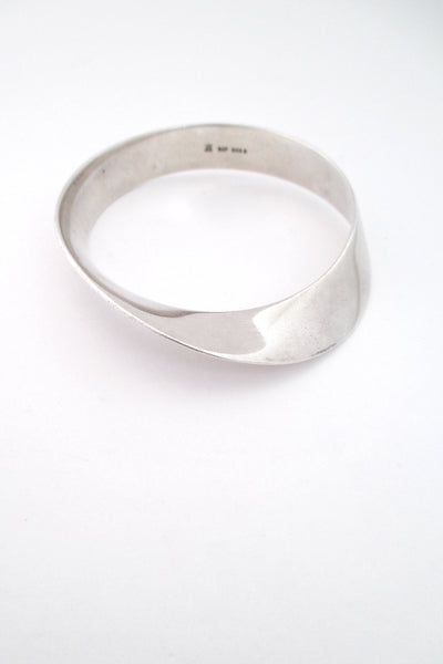 Royal Copenhagen heavy silver 'mobius' style bangle bracelet